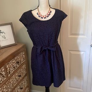 Merona floral lace dress with pockets size medium